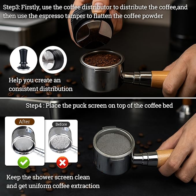 28PCS 51mm Espresso Accessories Kit, Espresso Knock Box and Tamping Station - Image 5