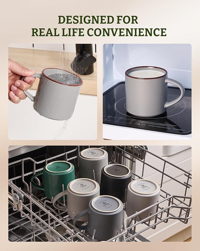 famiware Coffee Mugs Set of 4, Nebula 14oz Coffee Mugs, Ceramic Cup Set - Image 6