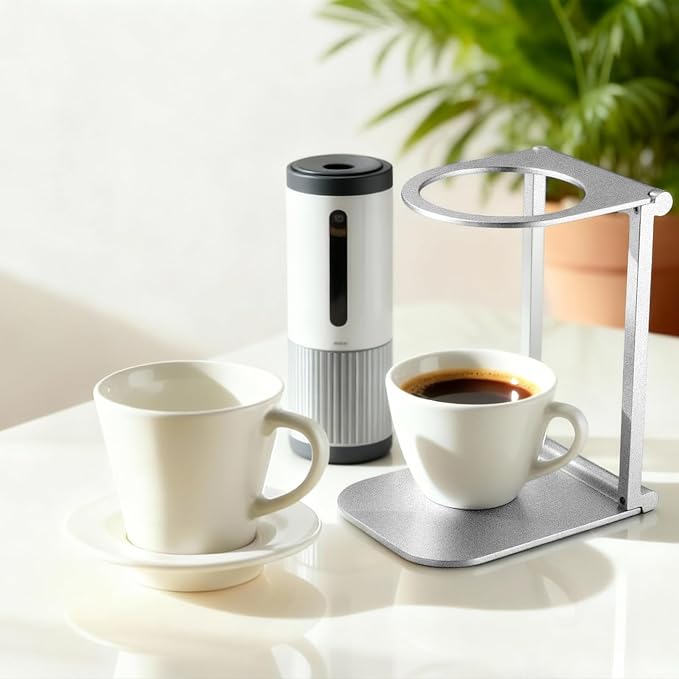 Portable Coffee Maker Stand, Foldable Aluminum Pour Over Coffee Dripper Holder - Image 7