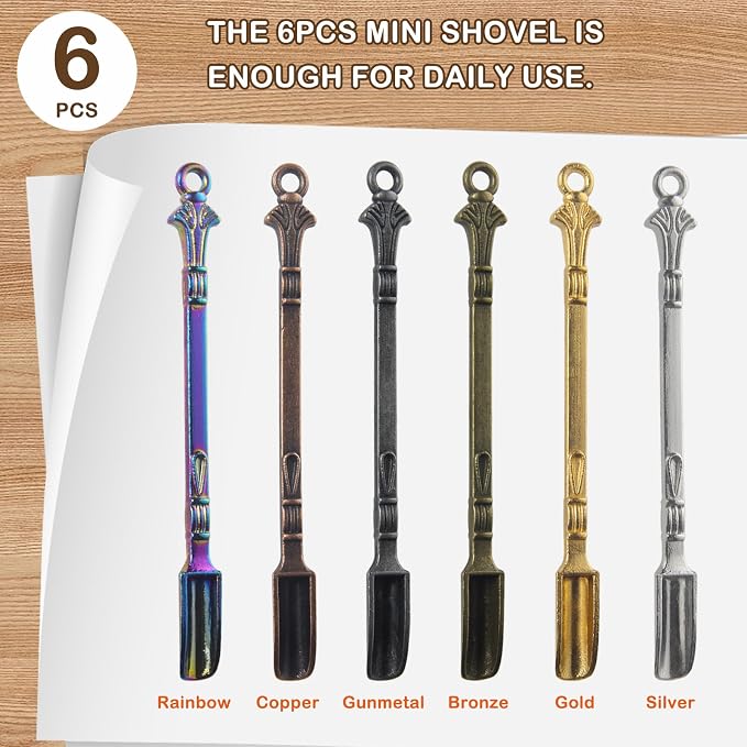6-Pack Mini Spoons Metal Tiny Shovels 3-Inch Small Medicine Spoon - Image 7