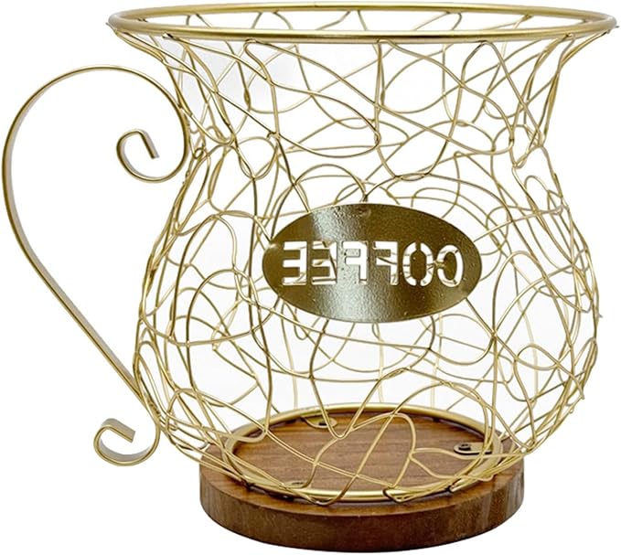Storage Basket, Iron and Wood Organization Rack, Kitchen Countertop - Image 8