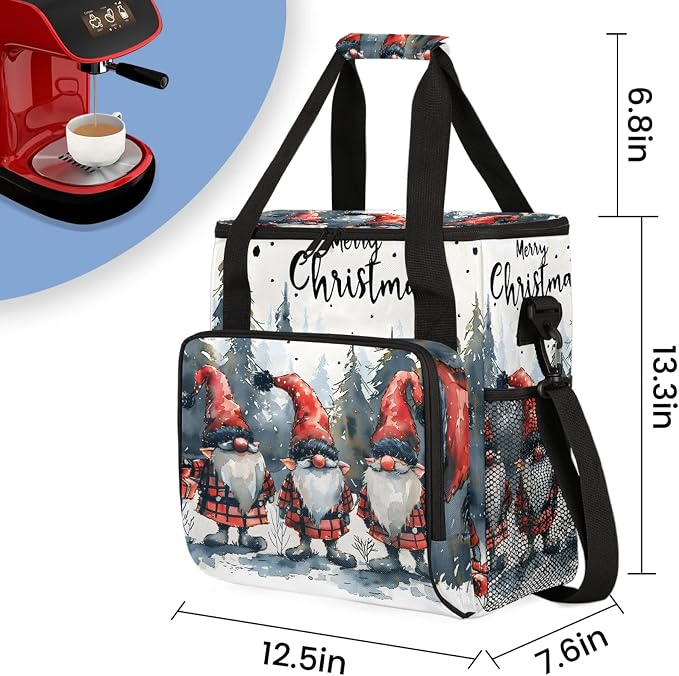 Gnomes Merry Christmas Coffee Maker Carring Bag, Large Insulated Storage - Image 2