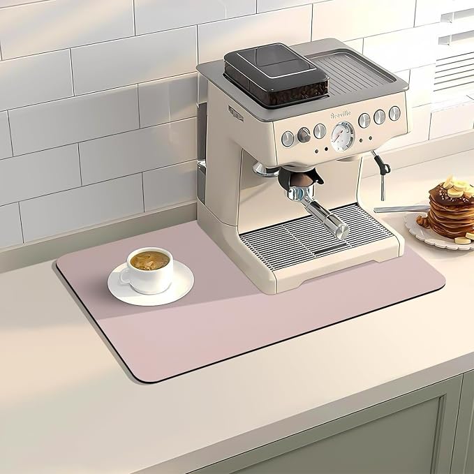 Coffee Bar Mat for Countertop, Kitchen Counter Mat Fits Under Coffee Maker or by Meetcolor