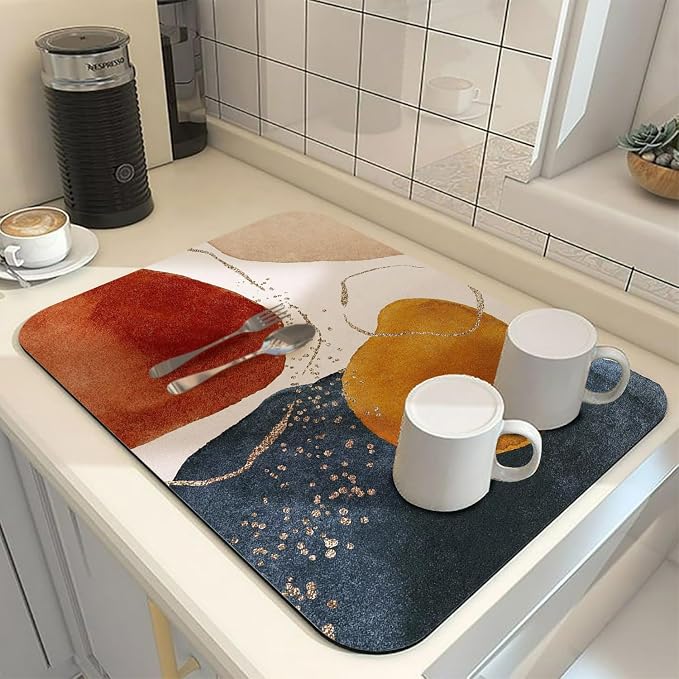 Coffee Bar Mat Rubber Dish Drying Mat - Image 2