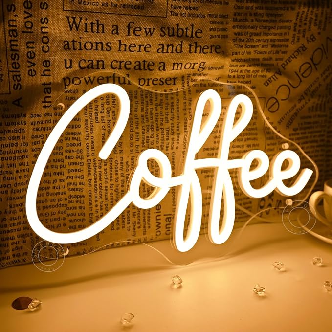 SYLHOME Coffee Led Neon Light Sign Home Bedroom Business Cafe Wall Sign Decor - Image 5