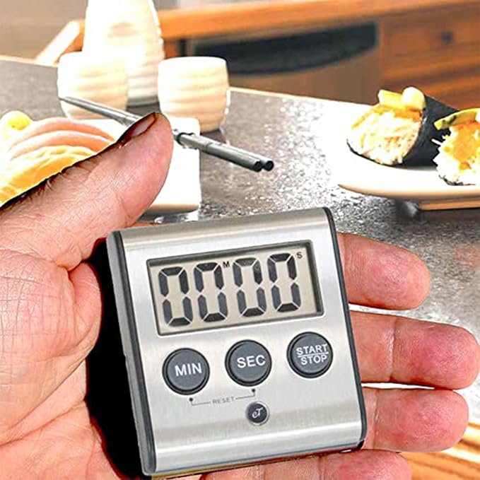Elegant Digital Kitchen Timer Stainless Steel - Image 7