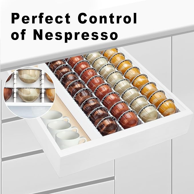 MinBoo Bamboo Coffee Pod Storage Holder Drawer Insert - Image 4