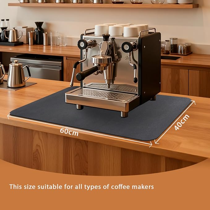 Coffee Mat 24x16 Inch, Absorbent Hide Stain Rubber Backed Dish Drying Mat - Image 2