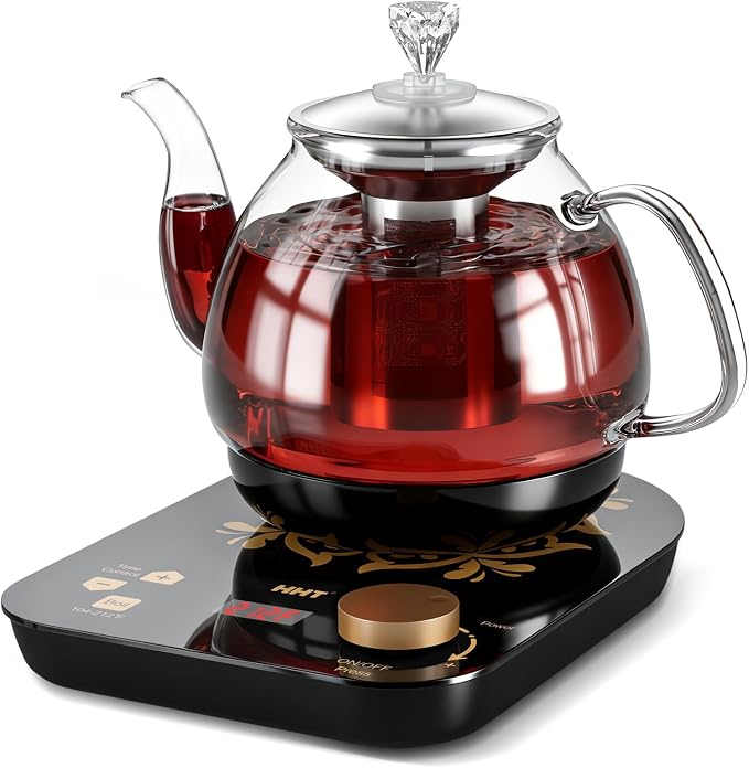 HHT Electric Tea Maker with Infuser, ±1℉ Precise Temperature Control, Glass by Unknown