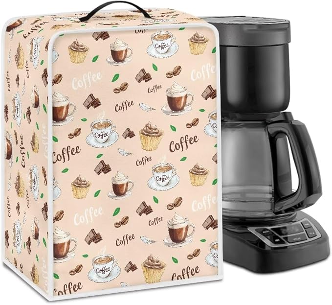 Coffee Print Coffee Maker Covers by Unknown