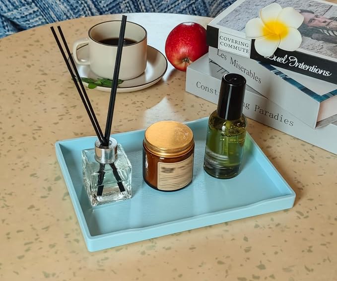 Blue Small Serving Tray, Countertop Organizer | - Image 2
