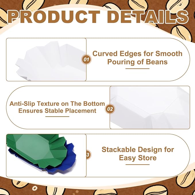 uxcell Coffee Beans Sample Tray, 260g Coffee Beans Display Dish Reusable - Image 3