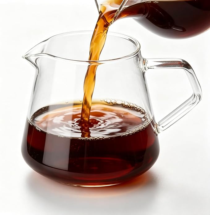 Clear Glass Coffee Server 650ml Hand Pour Carafe Pitcher - Image 6