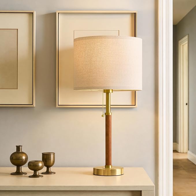G-SAFAVA 22" Wood Table Lamps Mid Century Modern Lamp - Image 7