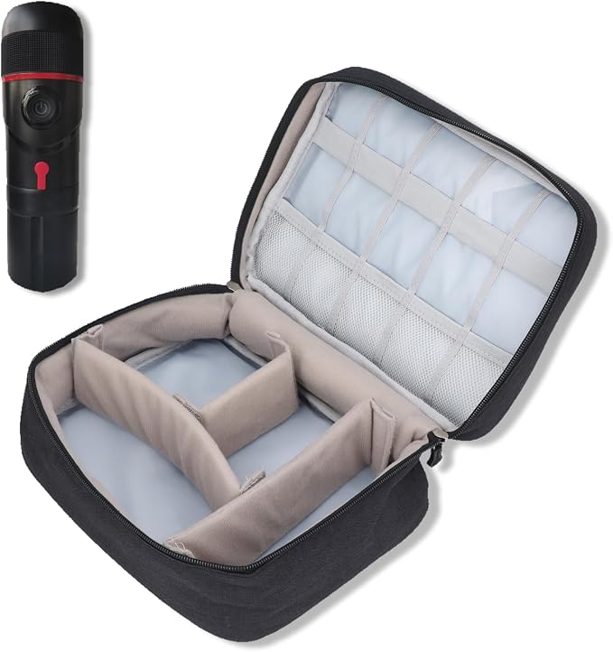 Coffee Maker Bag, Vacuum Cups Storage Case 25x19x10cm/9.8x7.5x3.9in Assemblable by equlup