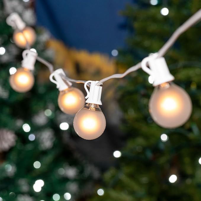 G40 Patio String Lights with 125 Frosted Globe Bulbs - Image 6