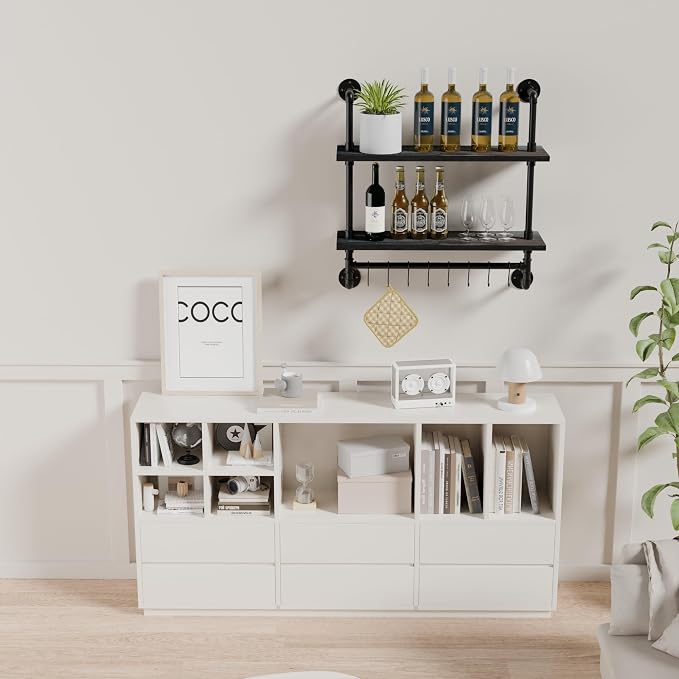 ROGMARS Industrial Pipe Bathroom Shelves Shelving, Kitchen Wall Mounted Shelves - Image 8