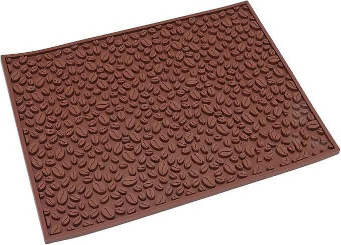 Coffee Bar Mat Slip Water Absorbing | Coffee Bean Design PVC Drip Tray - Image 7