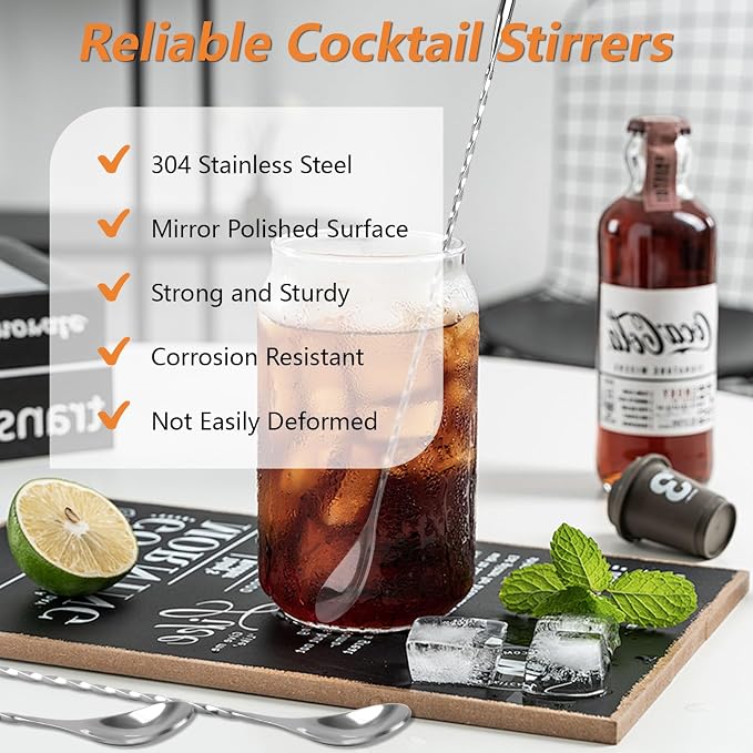 3 PCS 12 Inch Bar Spoon, Stirring Spoons, Cocktail Spoon, Drink Stirrer - Image 3