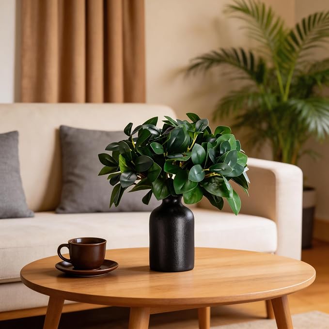 12 Inch Artificial Plant Indoor, Small Fake Plants Eucalyptus Stems - Image 9