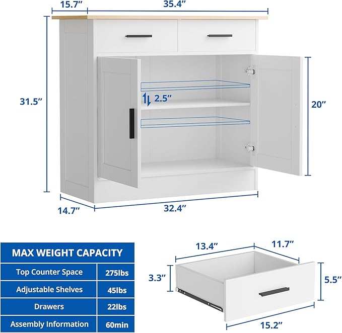 Buffet Cabinet with Storage - Image 3
