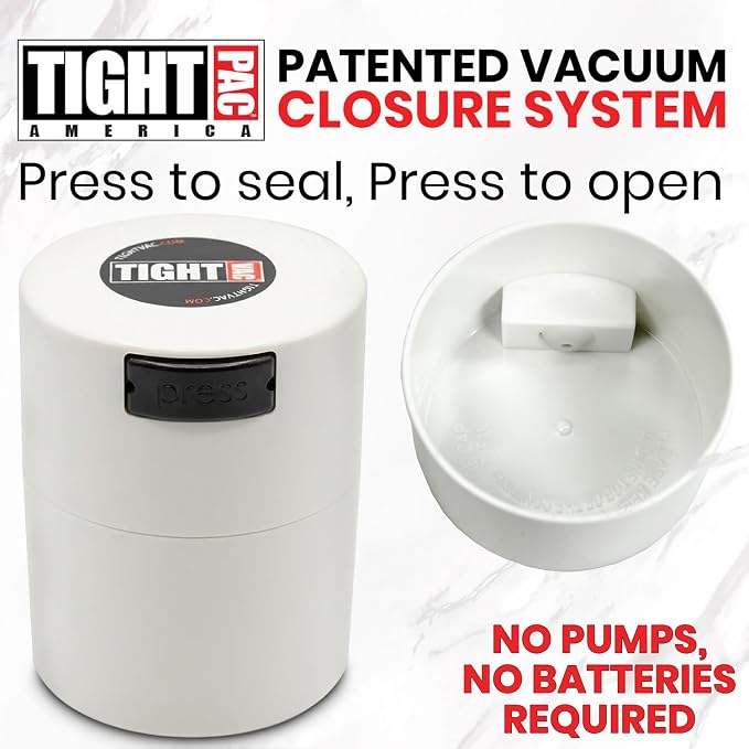 Tightvac - Premium Airtight Herb Storage Container - Holds ½ oz to 3 ounces - - Image 3