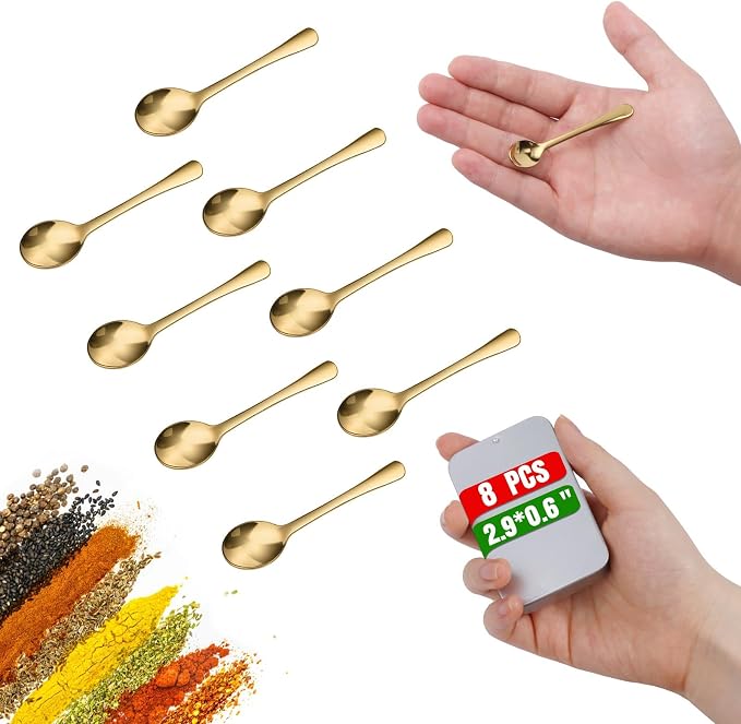 8PCS Tiny Spoons by Aosnare