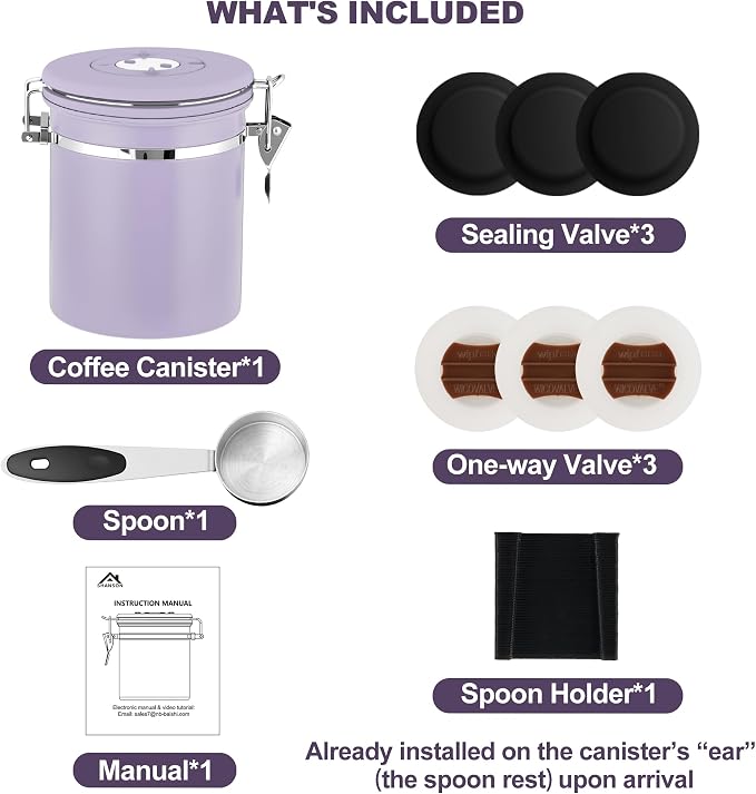 ShanSon Coffee Canister Airtight, Stainless Steel Bean Storage Container - Image 9