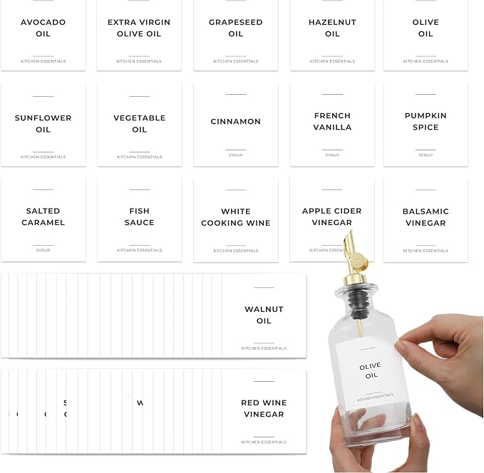 Spaceneat Olive Oil & Coffee Syrup Labels by Spaceneat