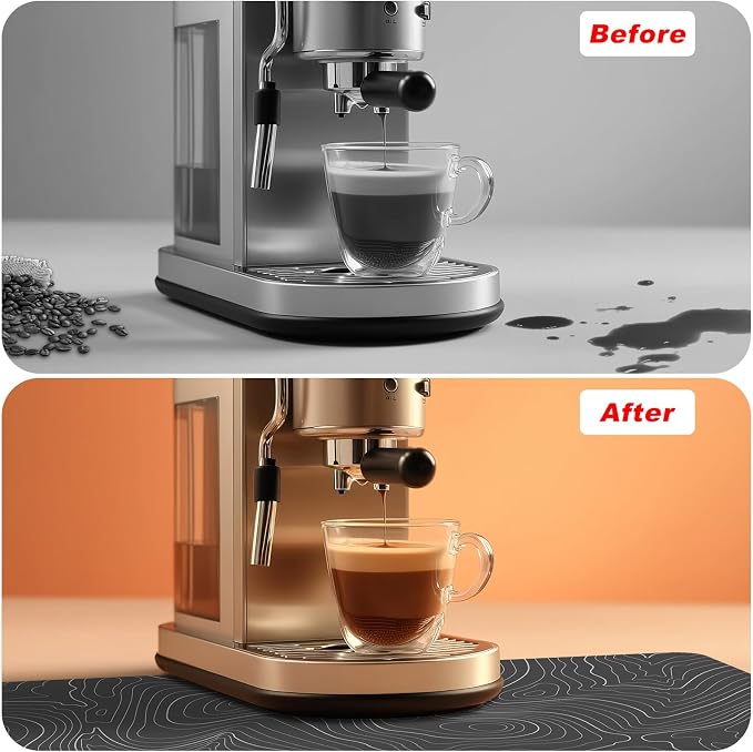 Coffee Mat, Coffee Bar Accessories Fit Under Coffee Maker Espresso Machine - Image 6