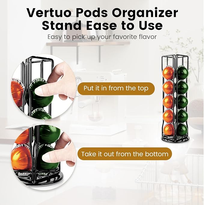 Coffee Pod Stand Holder for Nespresso Vertuoline 20 Pods, Coffee Bar Vertuo Pod - Image 5