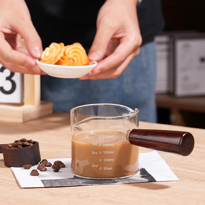 250ML/8.5OZ Measuring Cup Espresso Shot Glasses Double Spouts Large Coffee Cup - Image 6