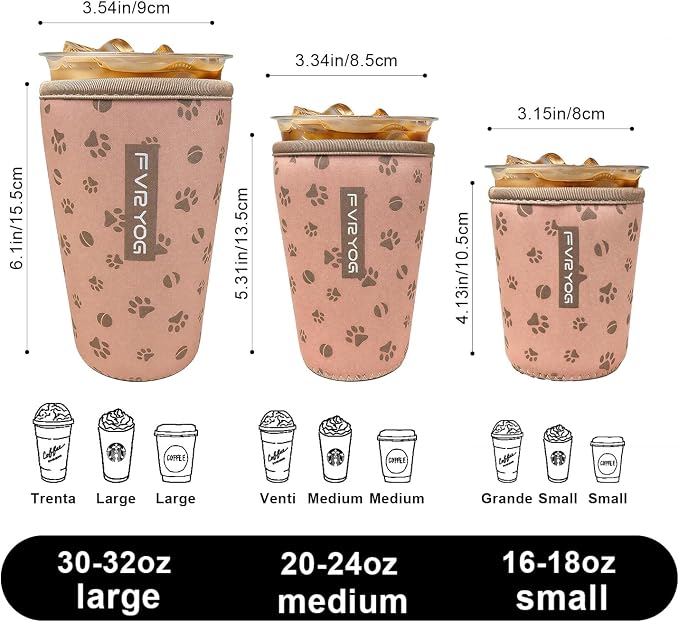 Reusable Insulated Neoprene Iced Coffee Sleeves - Image 7