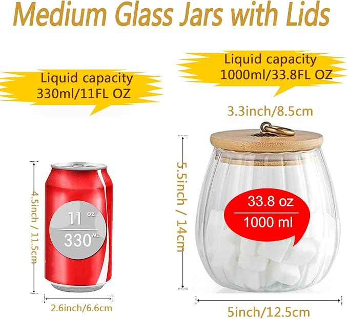 Viovian 34oz Decoration Glass Jars - Image 2