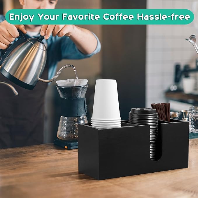 ALELION Large Black Coffee Cup Organizer - Image 6