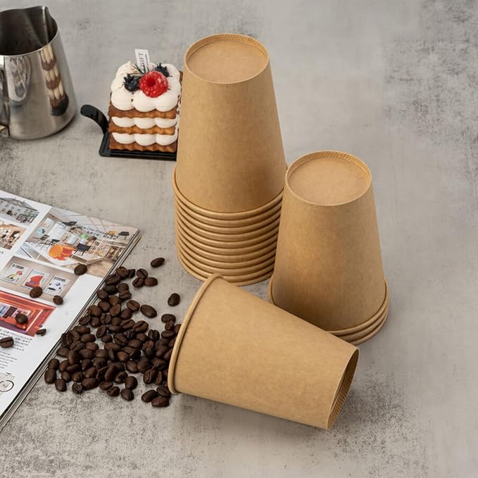 RACETOP 300 Pack 12 oz Coffee Cups, Disposable Coffee Cups, Kraft Paper Cups - Image 3