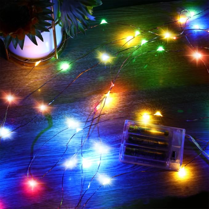 Ariceleo Led Fairy Lights Battery Operated, 2 Packs Mini Battery Powered Copper by Ariceleo