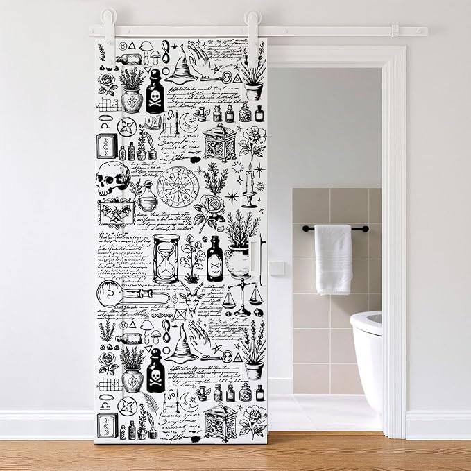 2 Pcs Plant Alchemy Themed Removable Refrigerator Wraps, Self-Adhesive Fridge - Image 7