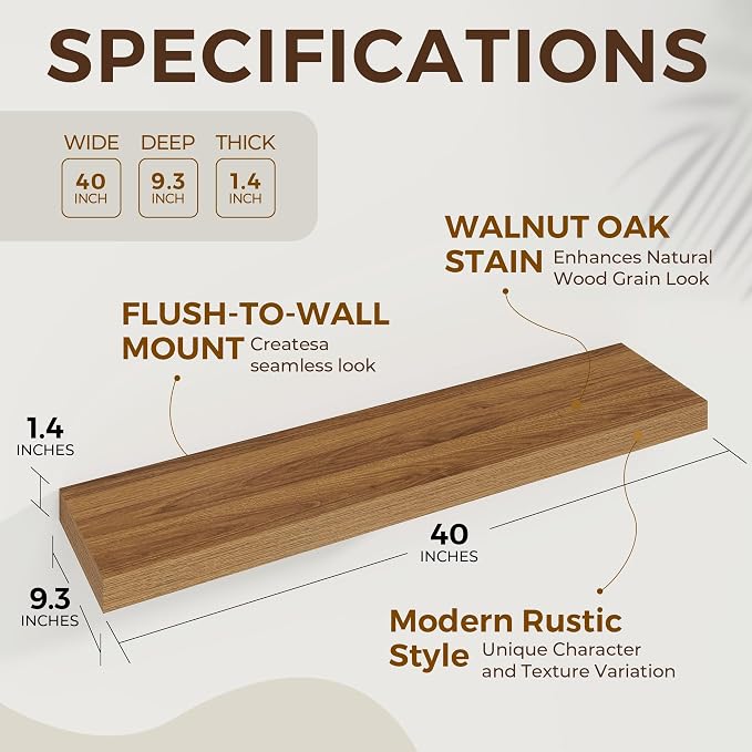 Dreamland 40 Inches Floating Shelves - Image 5