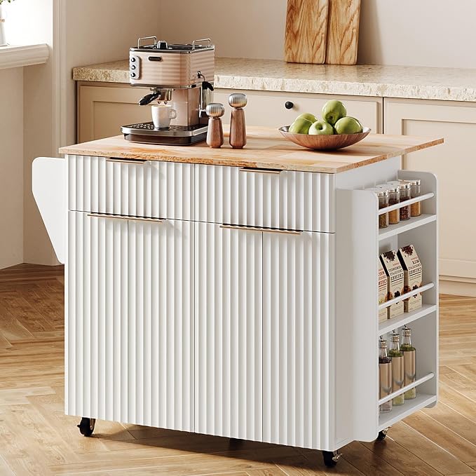 VINGLI Fluted Kitchen Island - Image 3