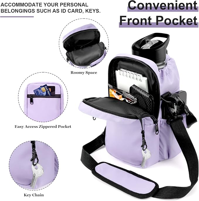 Water Bottle Holder with Strap, 32/40oz Insulation Water Bottle Carrier Bag - Image 2