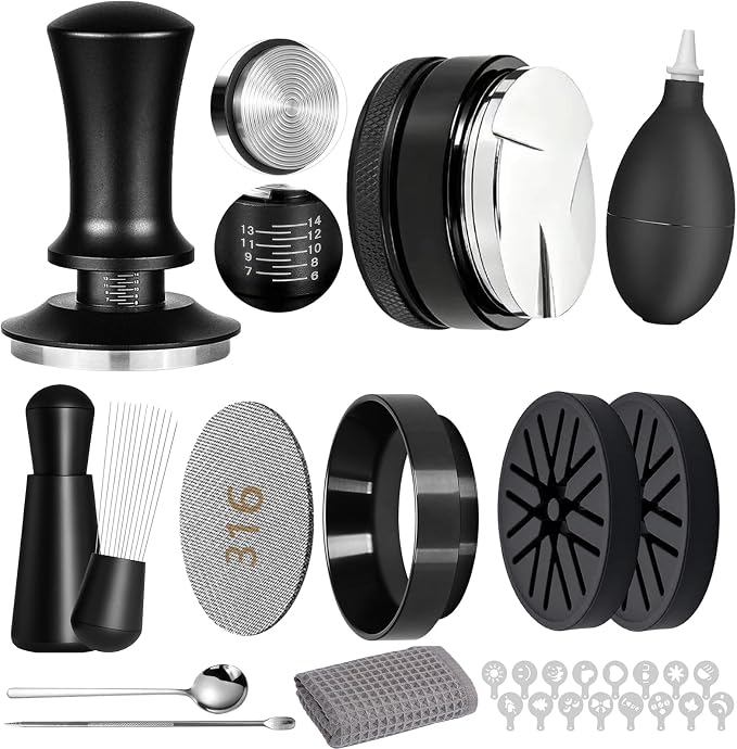 12PCS Espresso Accessories Kit: 51mm Espresso Tamper, Coffee Distributor by Tuykay