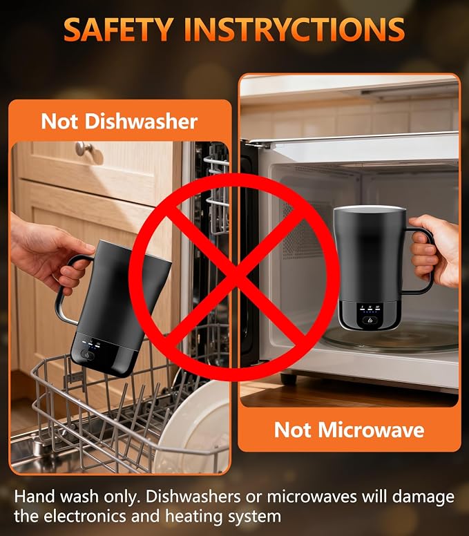 Self-Heating Coffee Mug, 14oz Heated Coffee Mug Rechargeable - Image 6