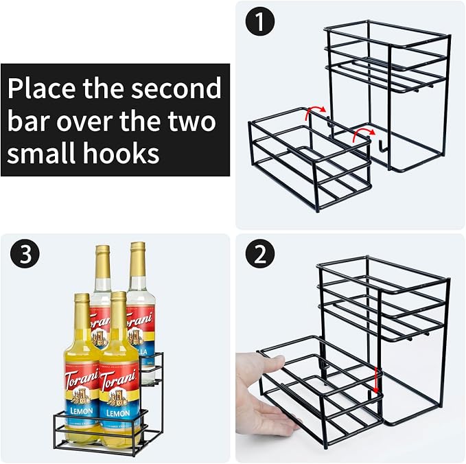 MCSAPIL Coffee Syrup Rack，Coffee Syrup Organizer - Image 6