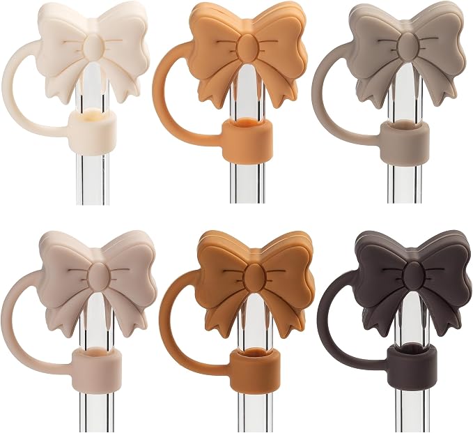 6PCS Bow Straw Toppers, Cute Straws Covers - Image 8