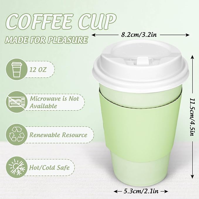 JarThenaAMCS 50Pcs St. Patrick's Day Green Disposable Coffee Cups - Image 2