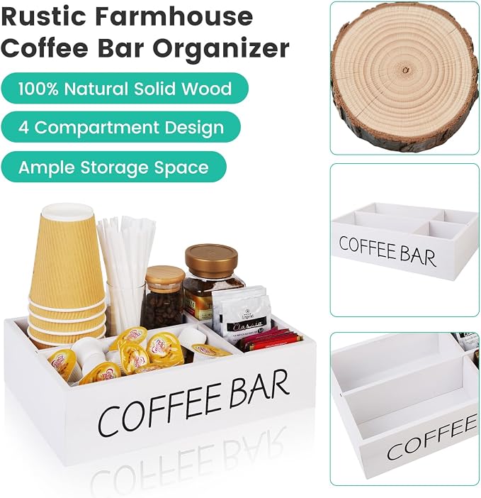 Coffee Bar Organizer – Wooden Coffee Station - Image 5