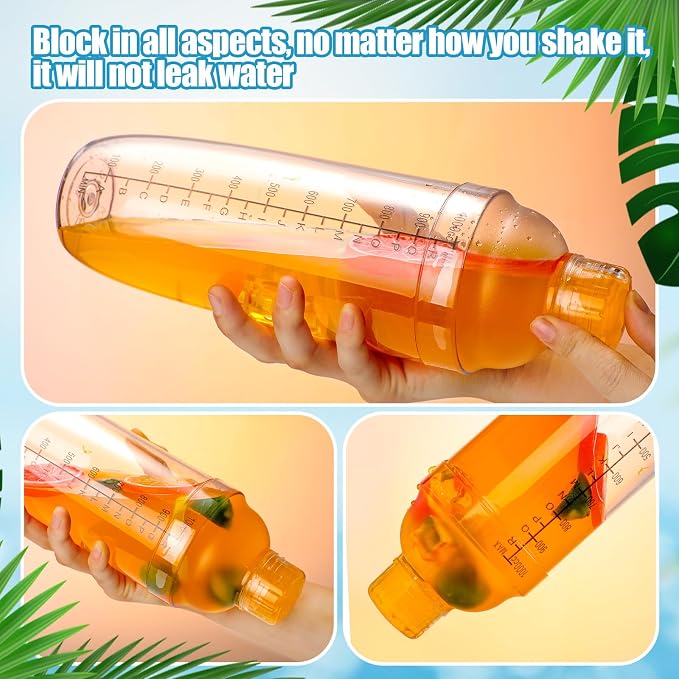 Lallisa 4 Pcs Plastic Cocktail Shaker Hand Drink Mixer Bubble Tea Shaker - Image 4