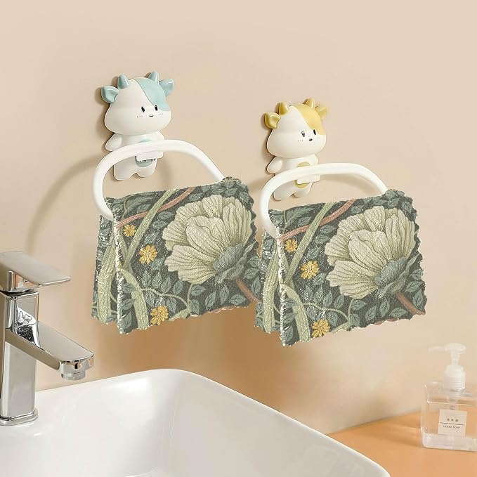 ALAZA Dish Towels William Morris Dish Cloths Super Absorbent Kitchen Towels - Image 5
