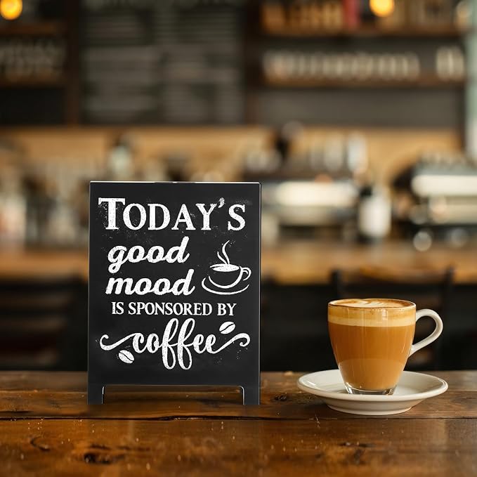 4Pcs But First Cafecito Y Chisme Desk Decor Sign Retro Coffees Shop Table - Image 6